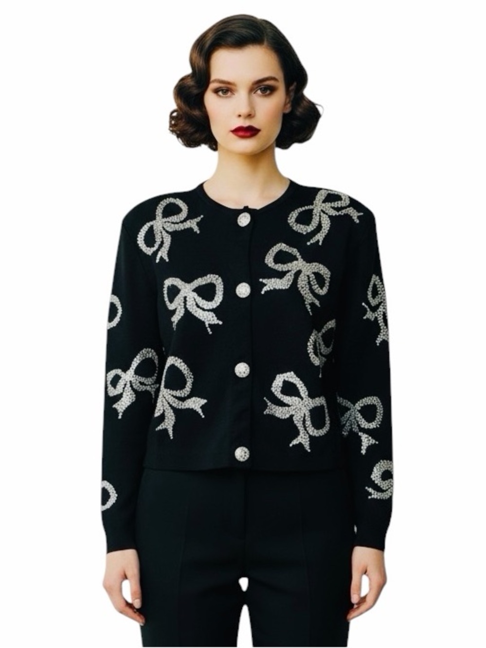 Adrienne Vittadini For Bergdorf Goodman Vintage Cardigan .